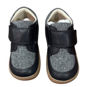 Livie & Luca Maverick Shoes US 10 Black Herringbone Textile/Leather, NIB